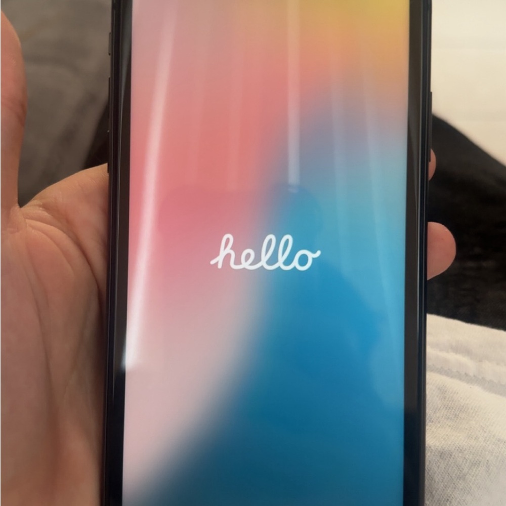 Black Smartphone with Multicolor Display